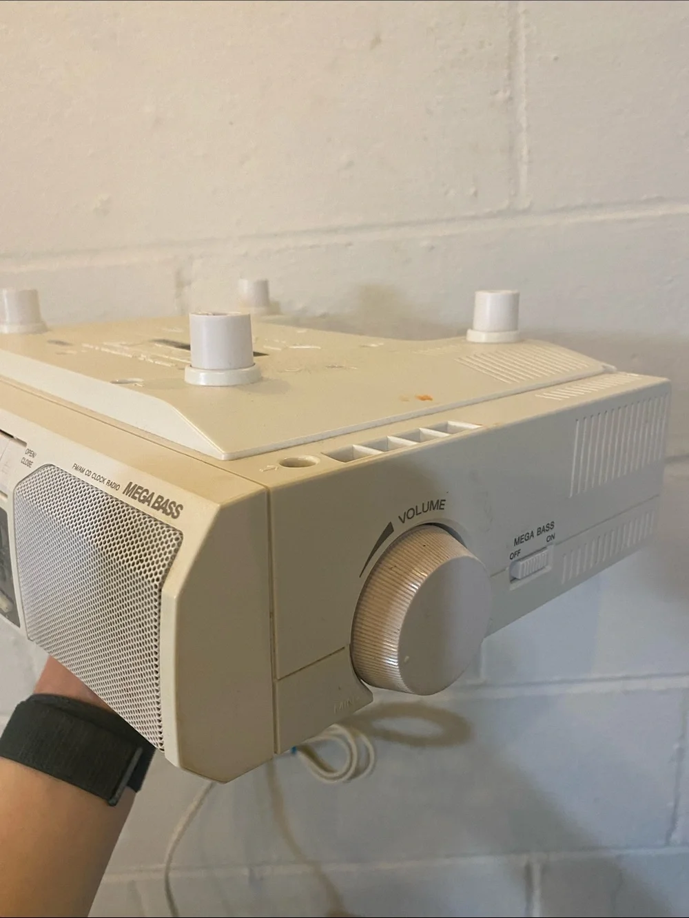 Sony White Portable CD Stereo with Dual Speakers